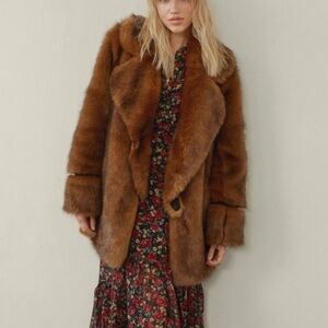 Nasty Gal Vintage Look Faux Fur Coat